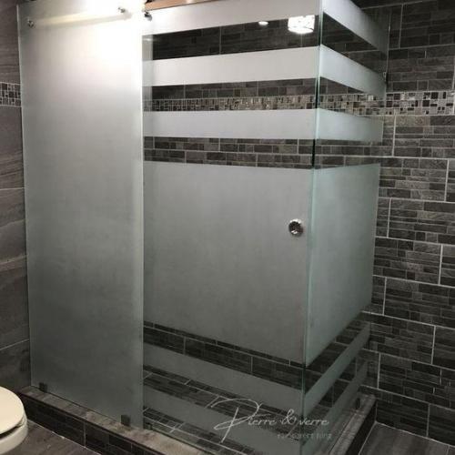 Box para Banheiro de Vidro Jateado